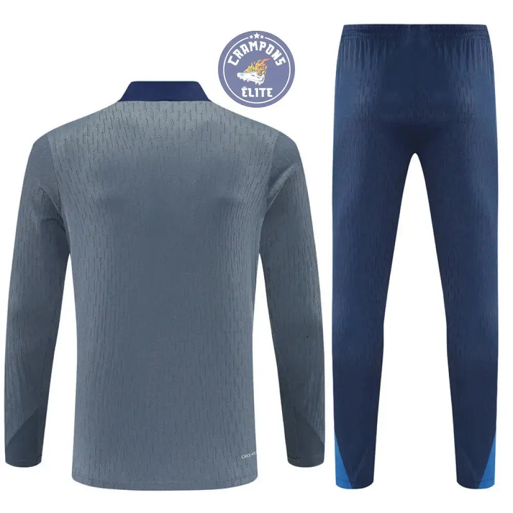 Image of Survêtement d’entraînement demi-zip - PSG 2025/2026 -Gris/Bleu Marine