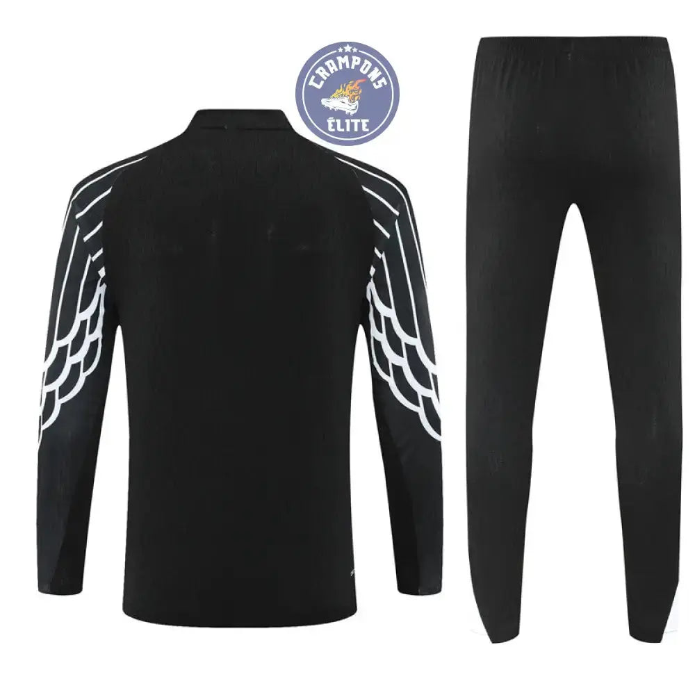 Survêtement d’entraînement demi-zip - PSG 2025/2026 - Noir/Blanc