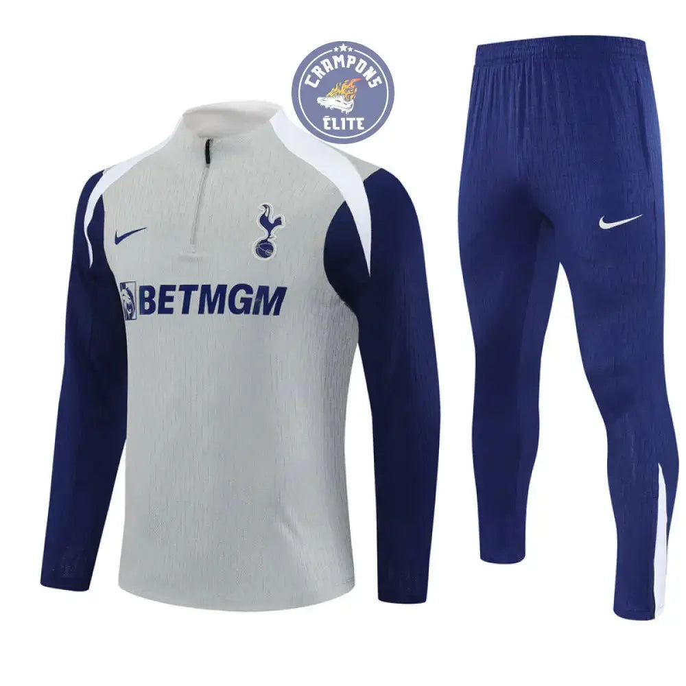 Image of Survêtement d’entraînement demi-zip - Tottenham 2025/2026 - Gris/Bleu/Blanc